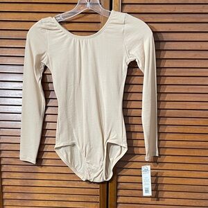 Body Wrappers Long-Sleeve Nude Bodysuit Adult Small